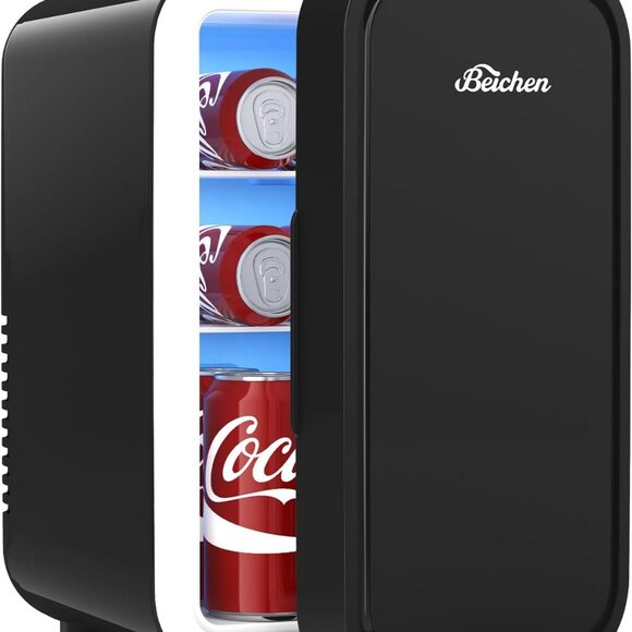 Mini Fridge, 6 Liter/8 Can Small Fridge for Bedroom, Car, Office & Dorm - NEW - Picture 1 of 8